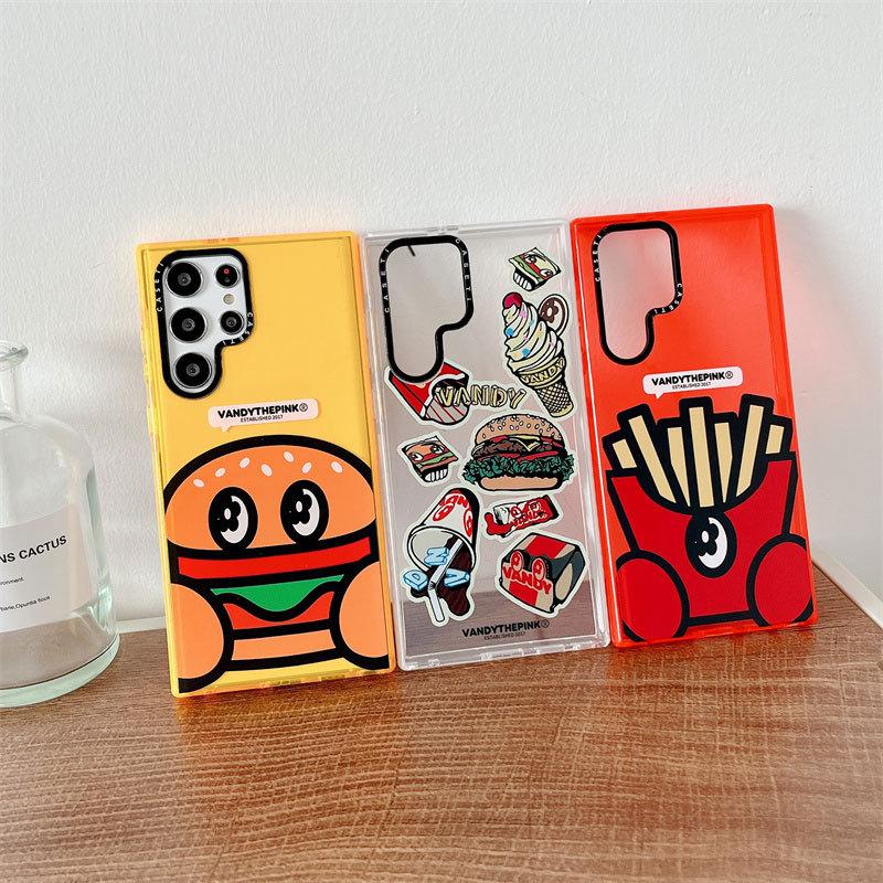 Ốp Lưng Cho Samsung Galaxy S23 Ultra / S23 PLus / S22 Ultra Burger & French Fries Silicon Chống Sốc - Bum Store Galaxy Case