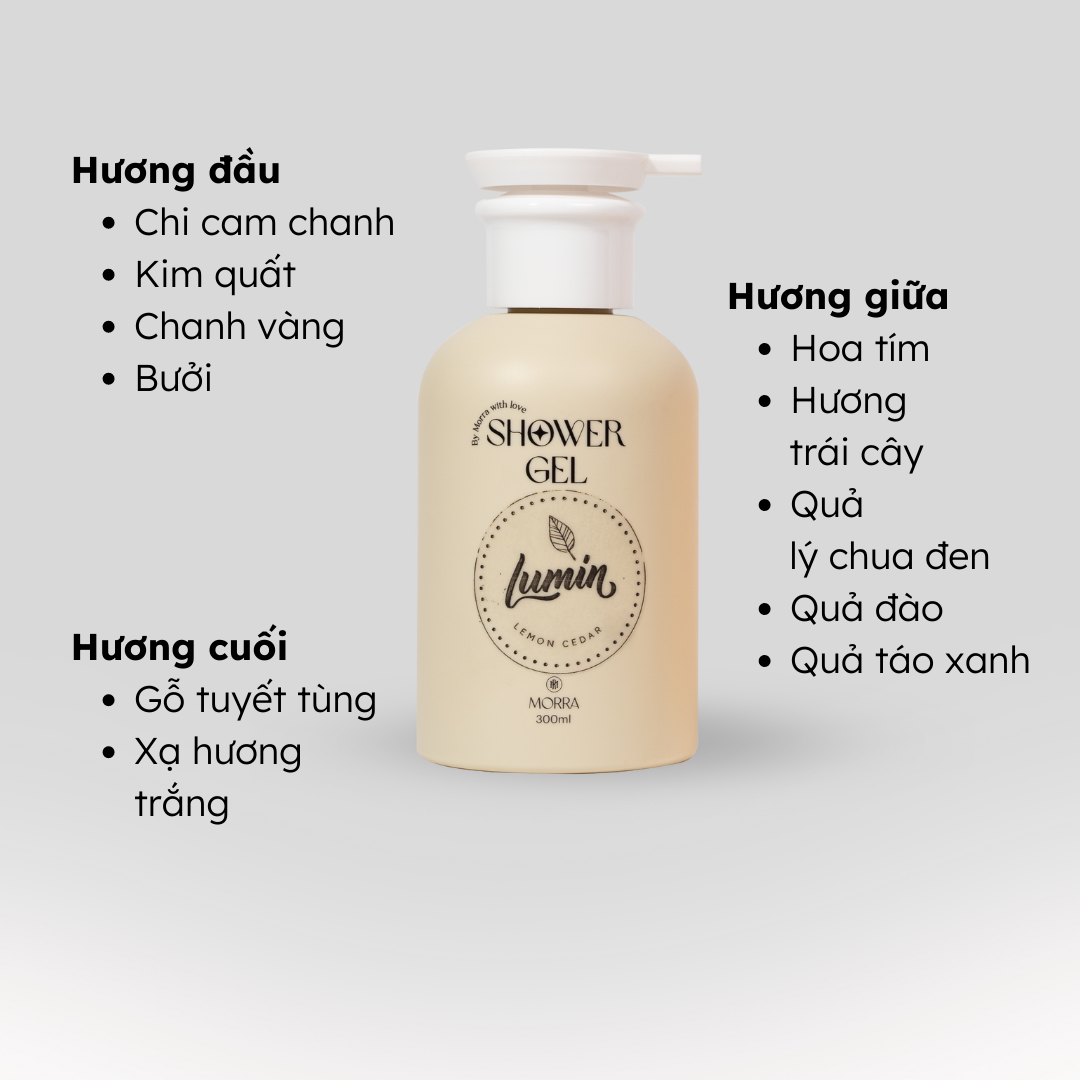 Morra Vietnam sữa tắm Lumin Lemon Cedar 300ml