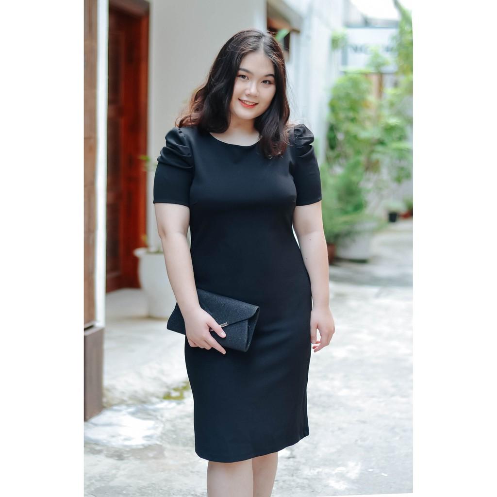 Váy công sở tay bồng chất liệu co giãn BIGSIZE