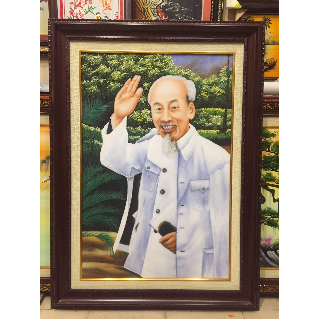 Tranh đá quý, Bác Hồ Vẫy Tay chào - TD126