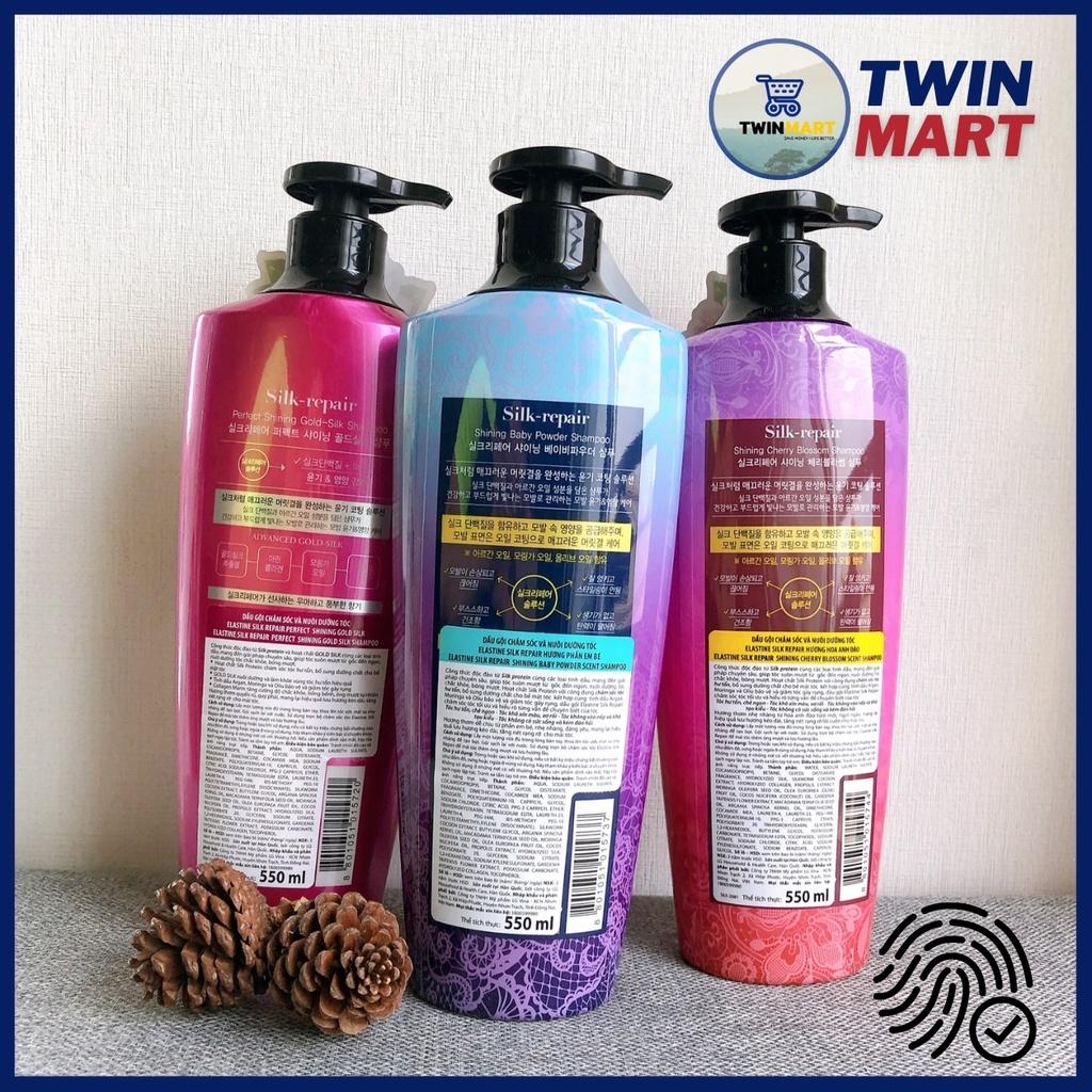 Dầu gội chăm sóc và nuôi dưỡng tóc Elastine Silk Repair Perfect Shining 550ml sản xuất tại Hàn Quốc
