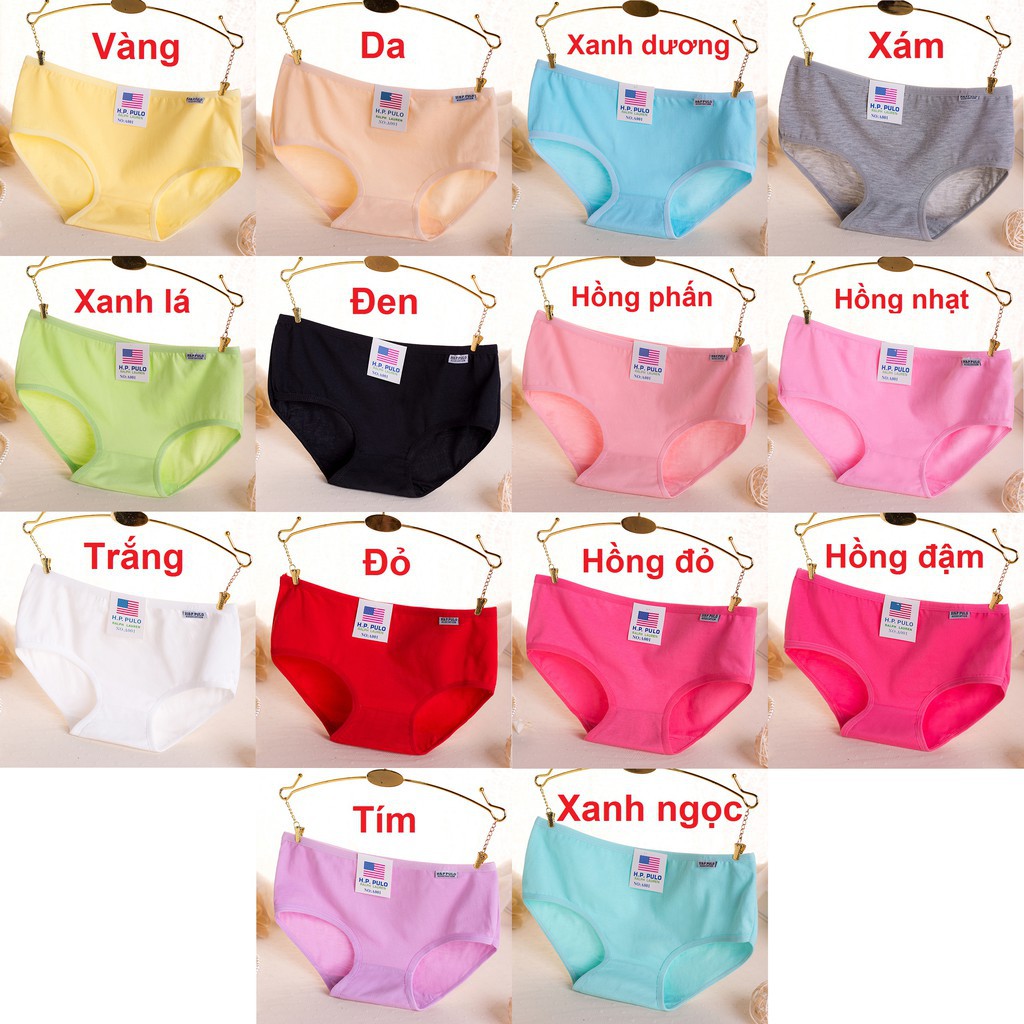 Combo 10 quần lót nữ cotton pulo siêu thoáng khí