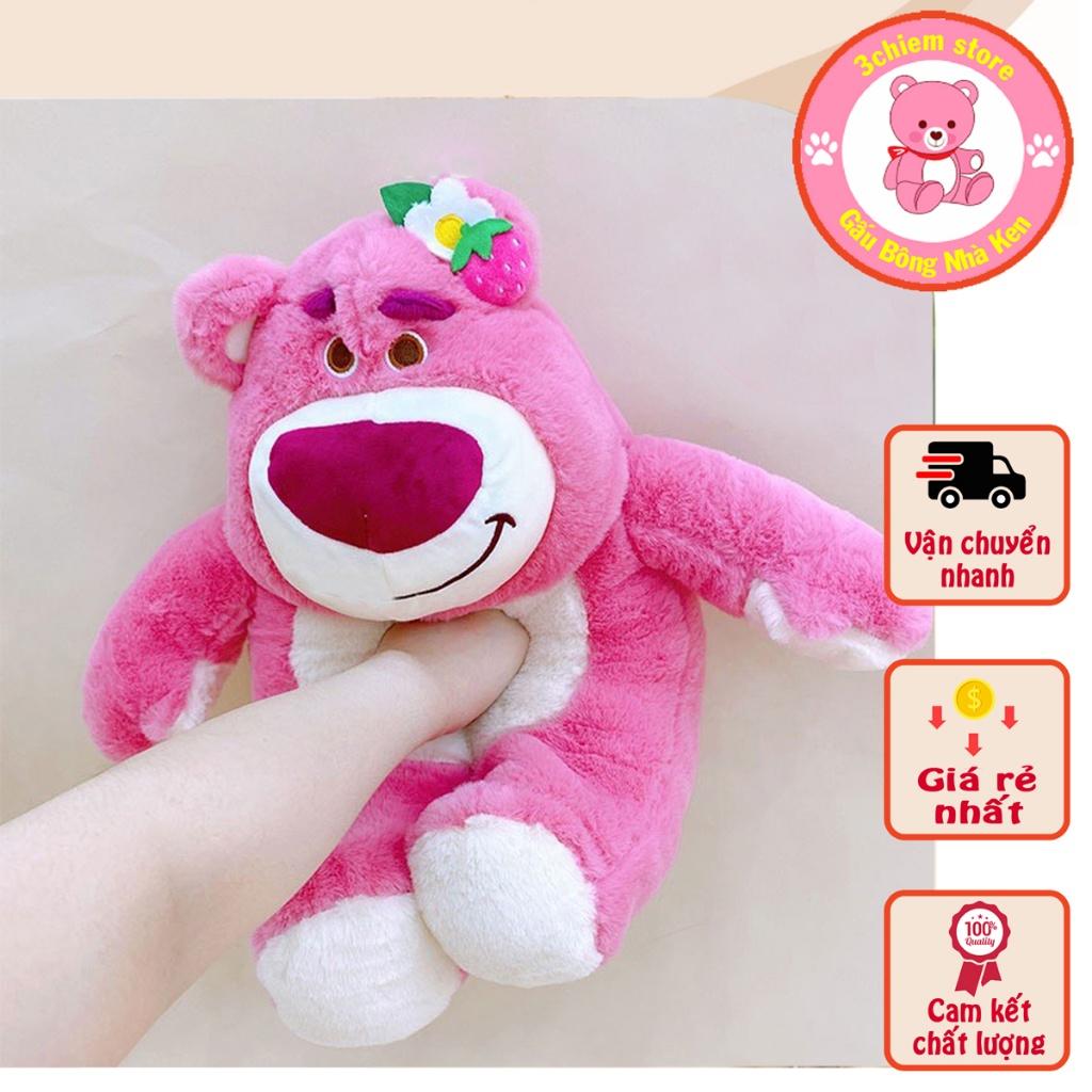 Gấu dâu ️Dáng Dứng nhạt size 105cm cao 90 cm - Gấu Lotso hàng nhập cao cấp có mùi thơm bông mịn