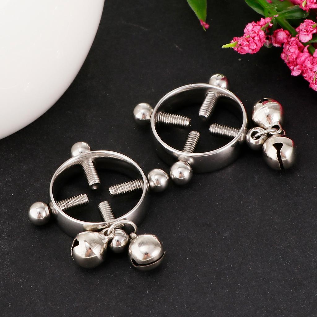 2pcs Women Nipple Shields Screw Body Piercing Jewelry Circle None Piercing