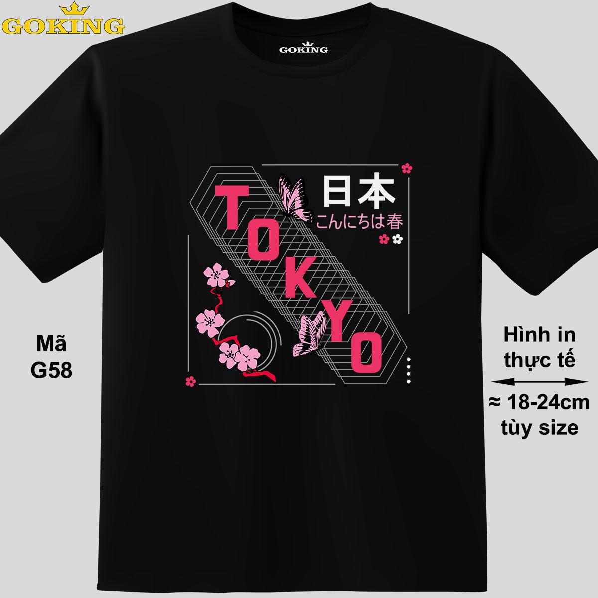 TOKYO, mã G58. Trở nên cá tính và ấn tượng cùng chiếc áo phông Goking cho nam nữ trẻ em. Áo phông hàng hiệu cho cặp đôi, gia đình, đội nhóm