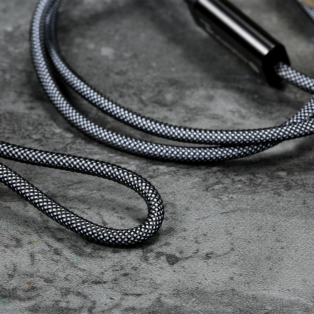 Cáp Sạc Nylon 3 Trong 1 2.4a Với Micro USB Loại C Cho IPhone XIaomi Huawei Samsung