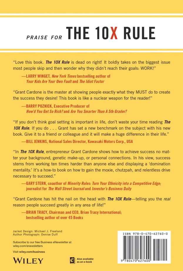 Sách kinh doanh tiếng Anh - The 10X Rule: The Only Difference Between Success and Failure