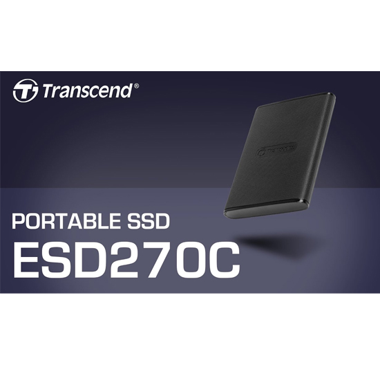 Ổ cứng gắn ngoài SSD Transcend ESD270C 1TB USB 3.1 Gen 2 Type C - Hàng chính hãng