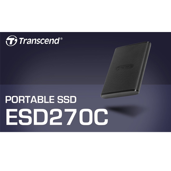 Ổ cứng gắn ngoài SSD Transcend ESD270C 500GB USB 3.1 Gen 2 type C - Hàng Chính Hãng