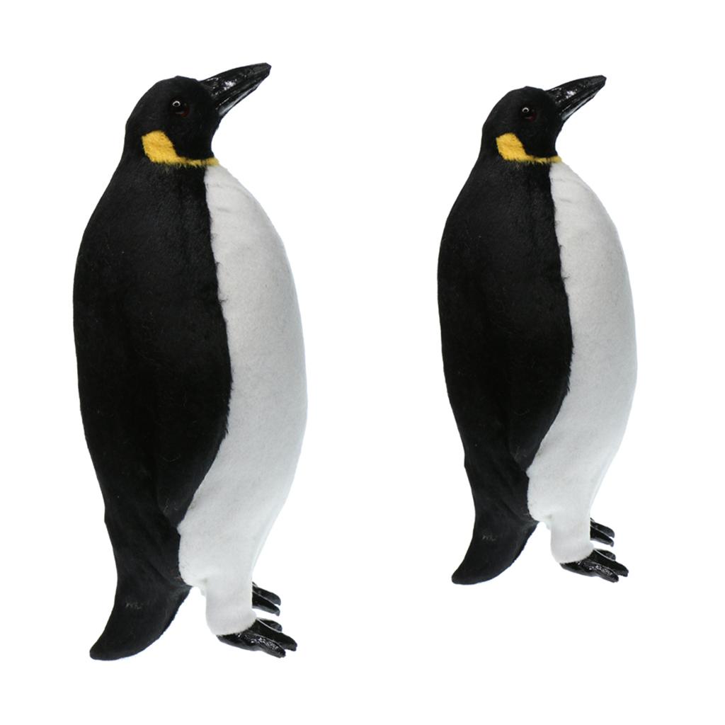 2 Nhân Tạo Mô Phỏng Đồ Trang Trí Có Lông Giả Chim Cánh Cụt Trang Trí S + Size M
