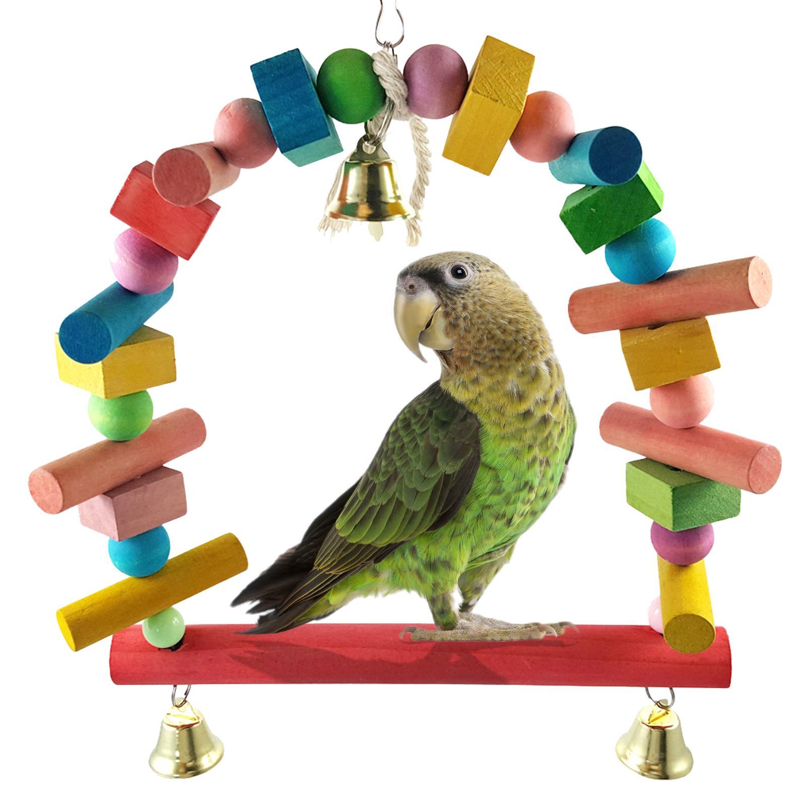 Pet Bird Swing Parrot Parakeet Budgie Cockatiel Cage Hammock Hanging Toy