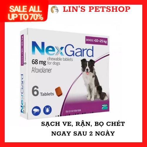 1 VIÊN NHAI D.IỆT VE RẬN , HẾT GHẺ NEX-GARD - 10-25kg