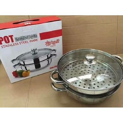 NỒI HẤP INOX 2 TẦNG