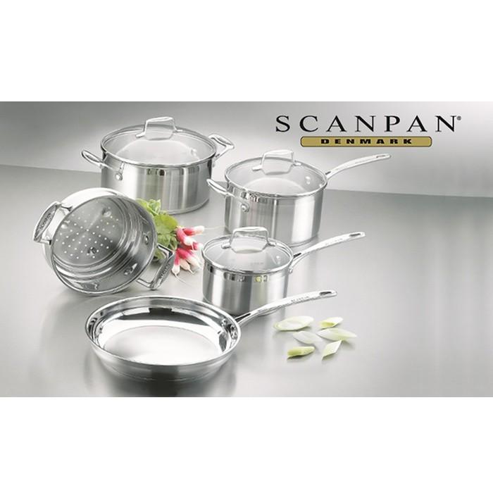 Bộ 5 nồi chảo inox đáy từ cao cấp Scanpan Impact, inox 18/10 an toàn sức khỏe, hàng chính hãng 71080000