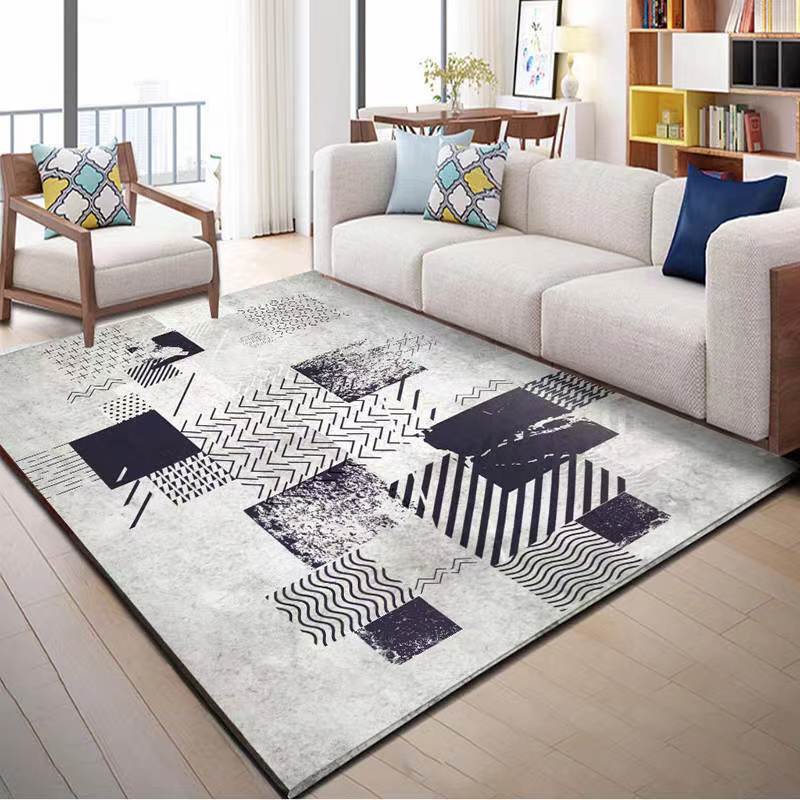 Thảm lông cừu trang trí, thảm trải sàn phòng khách, phòng ngủ, kích thước 80x120cm - 120x160cm, đế chống trượt