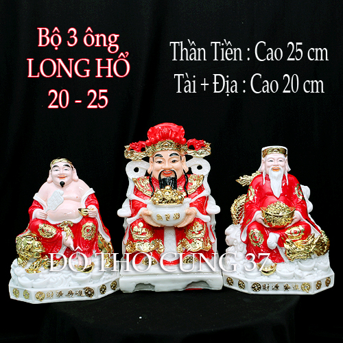 [ BỘ 3 ÔNG ] TÀI ĐỊA LONG HỔ +THẦN TIỀN  [ BỘT ĐÁ + COMPOSITE ]