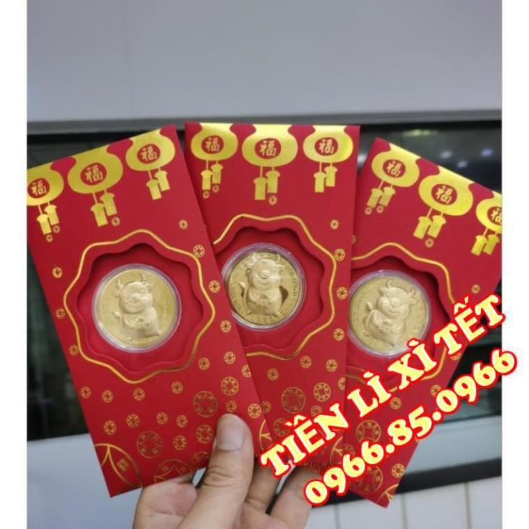 Bao Lì Xì Mạ Vàng Con Trâu 2021