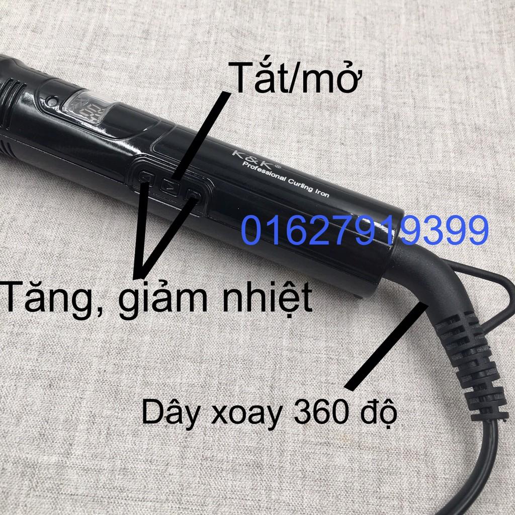 Tặng kẹp Máy làm tóc xoăn cao cấp có màn hình K&K