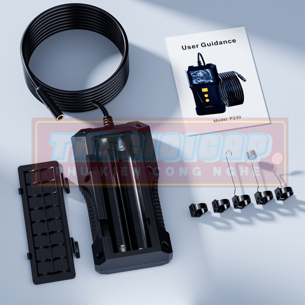Camera Nội Soi Công Nghiệp Chống Nước Dây Cứng IP67 1080P Màn Hình 2 inch P230 - Hàng Nhập Khẩu