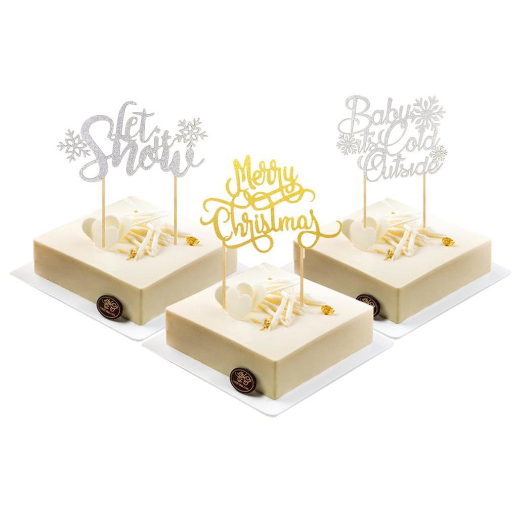 6x Christmas Cake  Props Christmas Party Supplies toy for