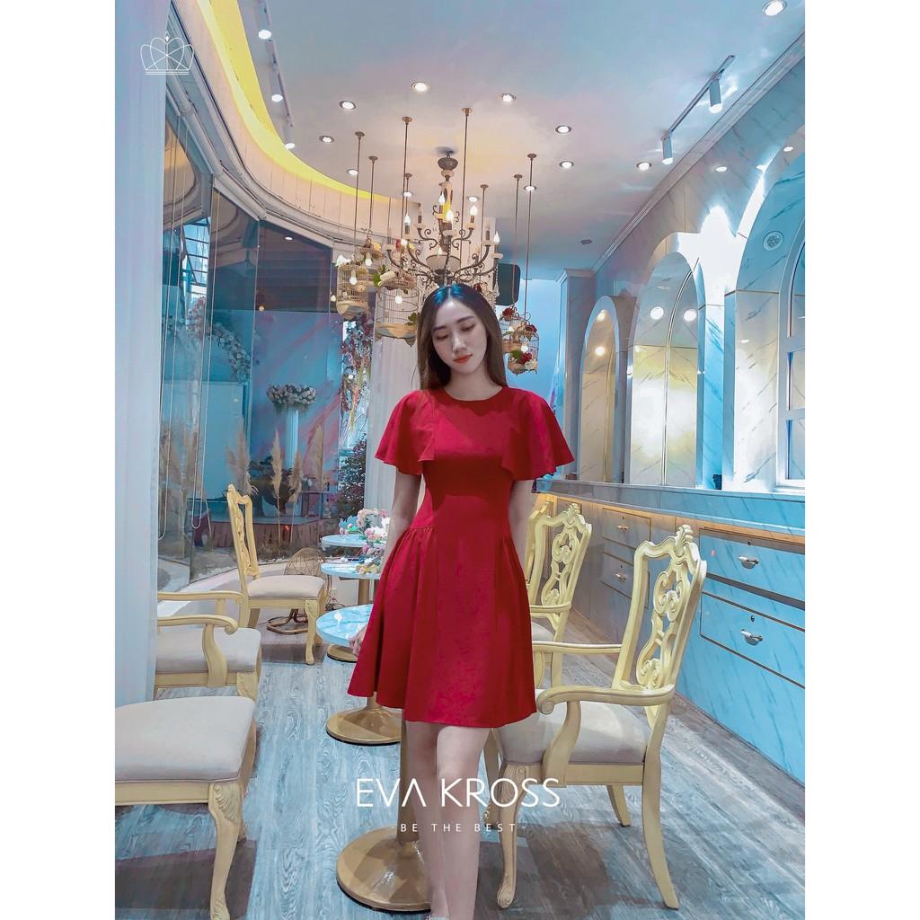Váy xoè đỏ dự tiệc, đầm công sở Lara Dress EKS121