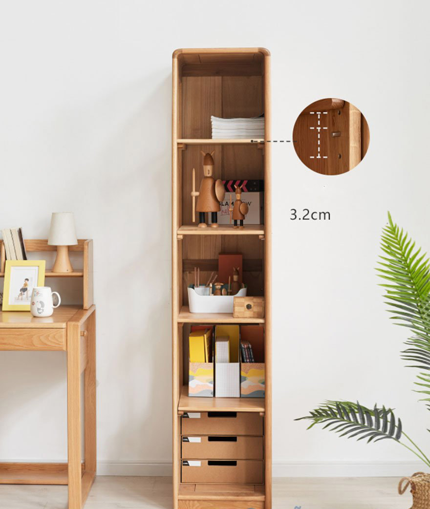 Tủ quần áo cánh mở bằng gỗ sồi tự nhiên cao cấp