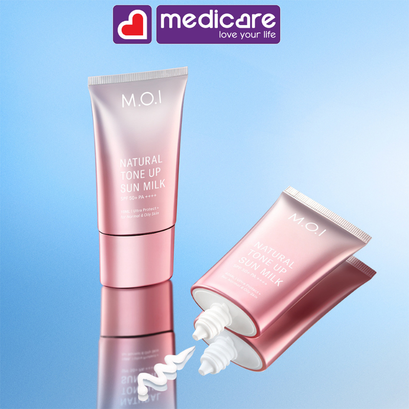 Kem chống nắng nâng tông M.O.I natural tone up sun milk 40ml