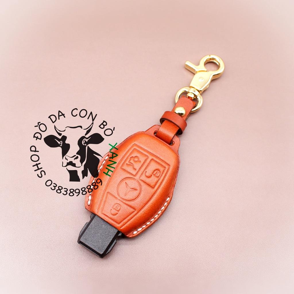 Bao da dành cho Chìa Khoá Ép Phom Mercedes handmade da thật Mec 001e
