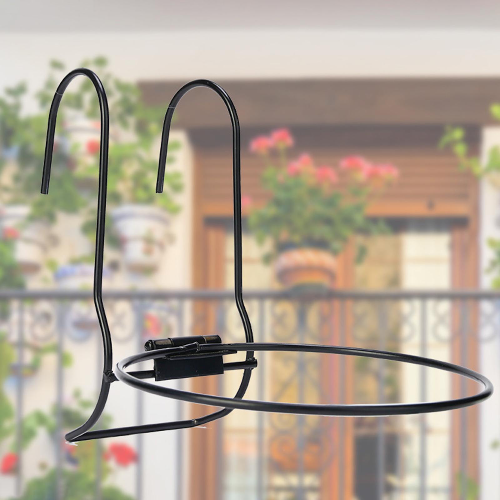 Iron Plants Pot Holder Round Iron Hooks Hanger Porch Indoor Outdoor