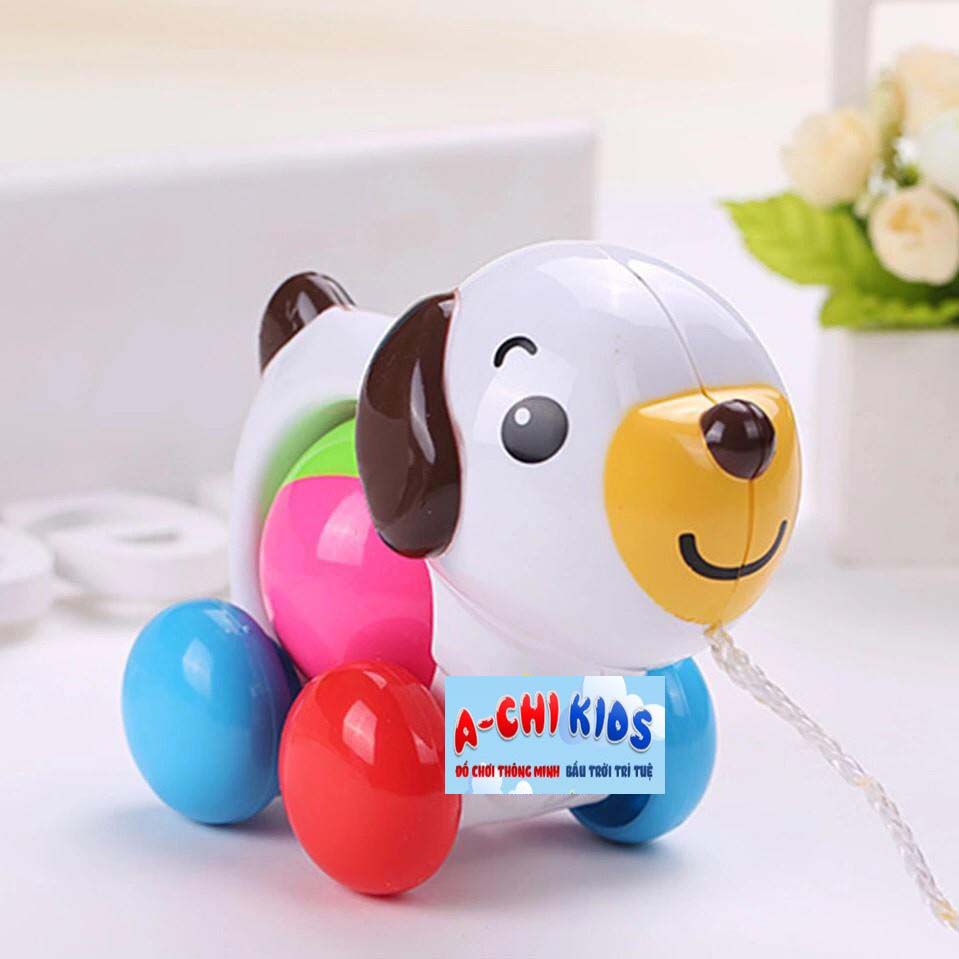 Đồ Chơi Thú Cưng Cún Ngố Tinh Nghịch - Có Dây Kéo Lục Lạc Tăng Khả Năng Vận Động Cho Bé Từ 1 Tuổi