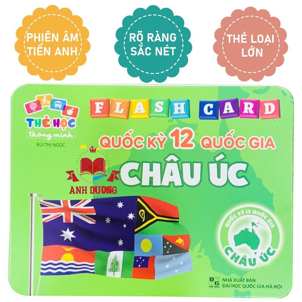 Bộ Thẻ Học Song Ngữ Quốc Kỳ Các Quốc Gia Trên Thế Giới- 175 Flaschcard Cờ Các Nước Kèm Hình Ảnh Sinh Động