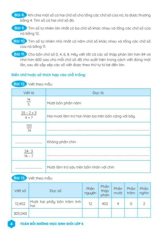 Sách - Toán Bồi Dưỡng Học Sinh Giỏi Lớp 5 - Biên Soạn Theo Chương Trình GDPT Mới