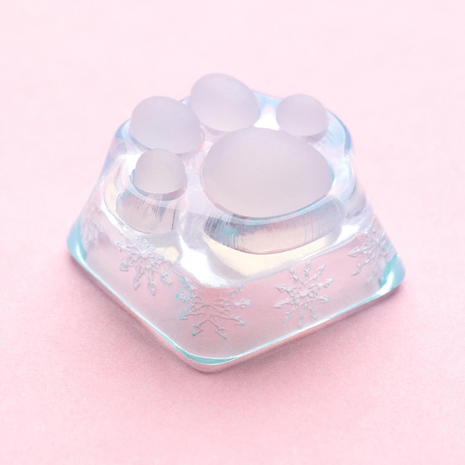 Clear Resin Cat Paw Mechanical Keyboard Keycap Pad for Cherry MX DIY