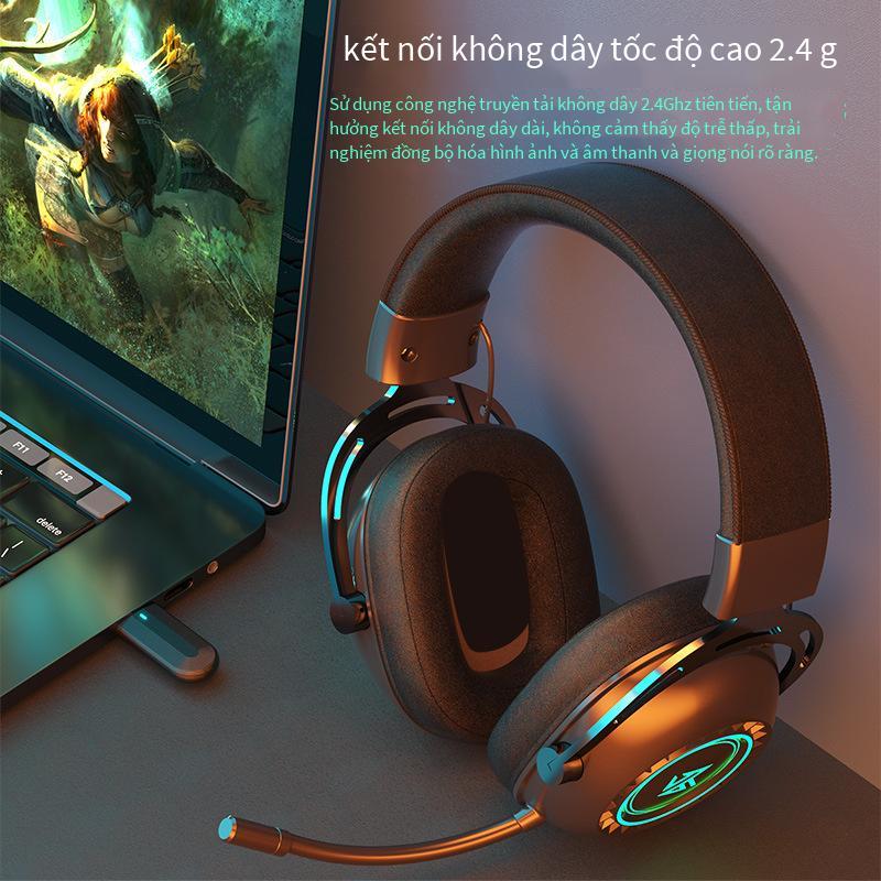 Vận Chuyển Nhanh KZ-GP20 Tai Nghe Chơi Game Bluetooth/2.4G Hai Chế Độ Chơi Game Hiệu Ứng Ánh Sáng RGB Tai Nghe
