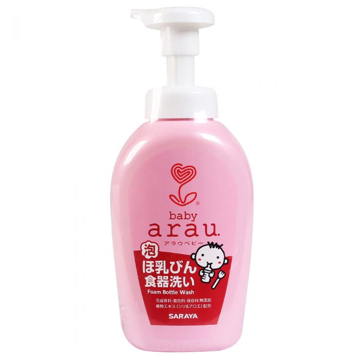 Combo Nước Rửa Bình Arau Baby Chai 500ml và Túi 450ml + Tặng 01 Cọ Rửa Bình Của Nhật