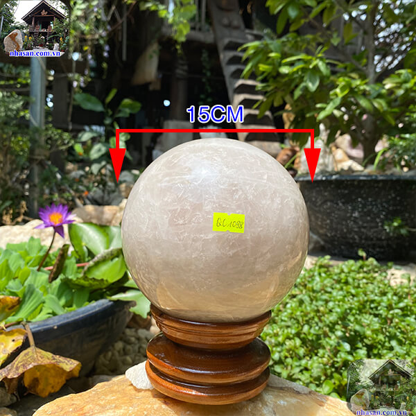 Quả cầu phong thủy cho mệnh thổ và mệnh hỏa-15cm-4.88kg-QC1098