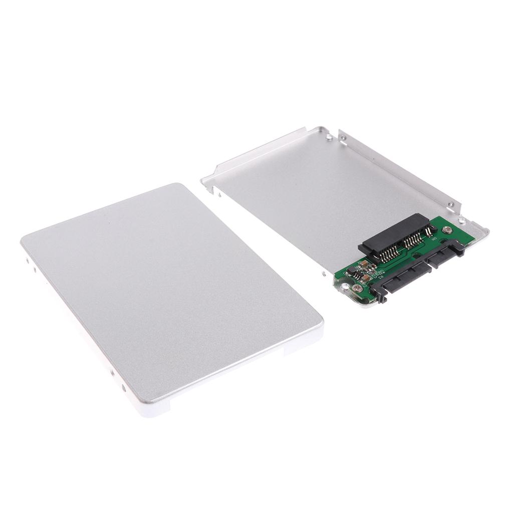 2Pcs 1.8" Micro MSATA SSD to 2.5" SATA Converter Adapter Card Case Cover