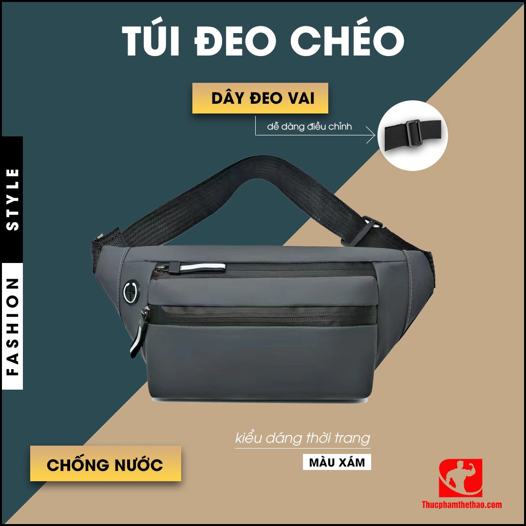 Túi Đeo Chéo TC Sport Unisex, Chất Liệu Cao Cấp, Siêu Nhẹ, Chống Nước, Thiết Kế Ngăn Rộng Rãi, Nhiều Kiểu Đeo