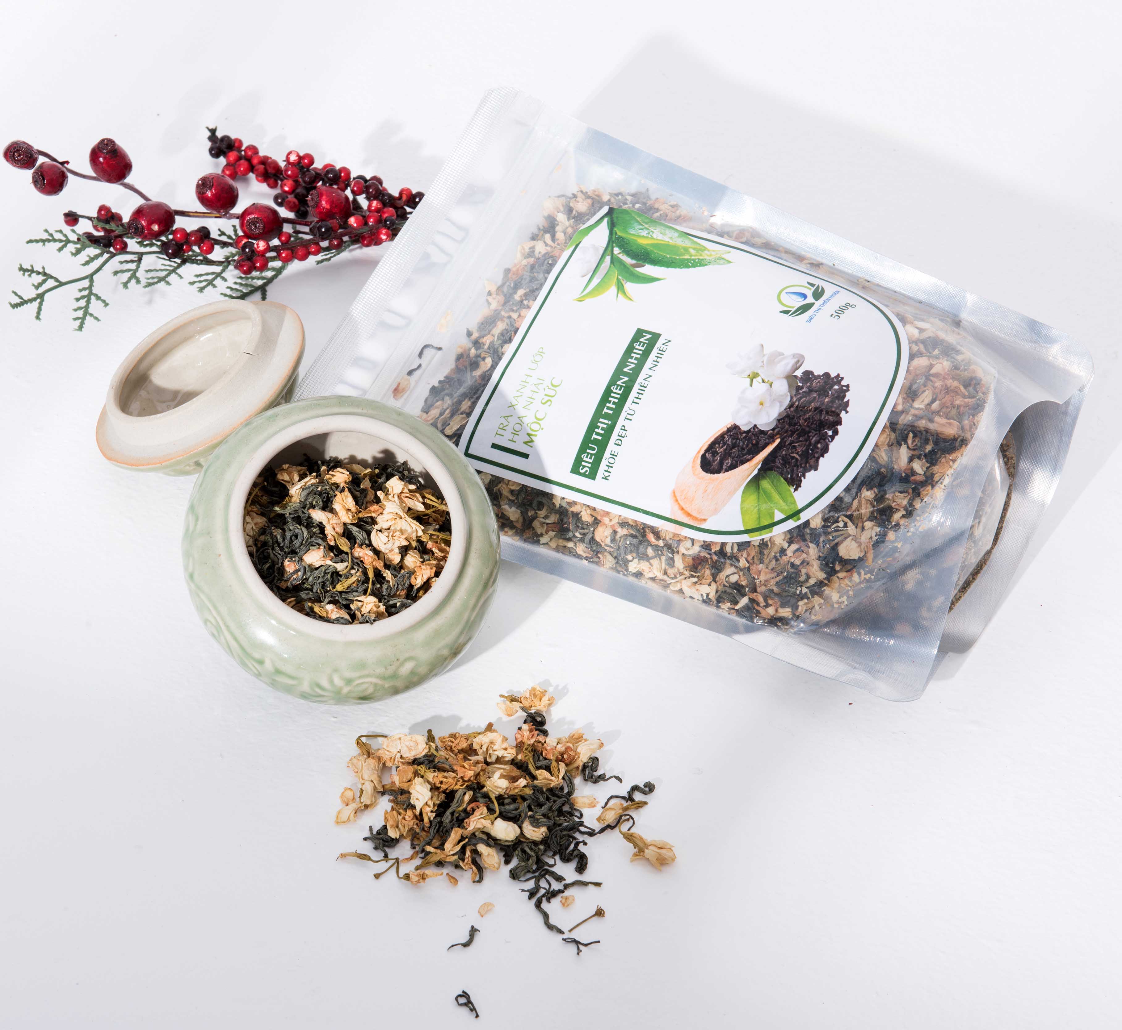 Chè Xanh Ướp Hoa Nhài Mộc Sắc 1Kg