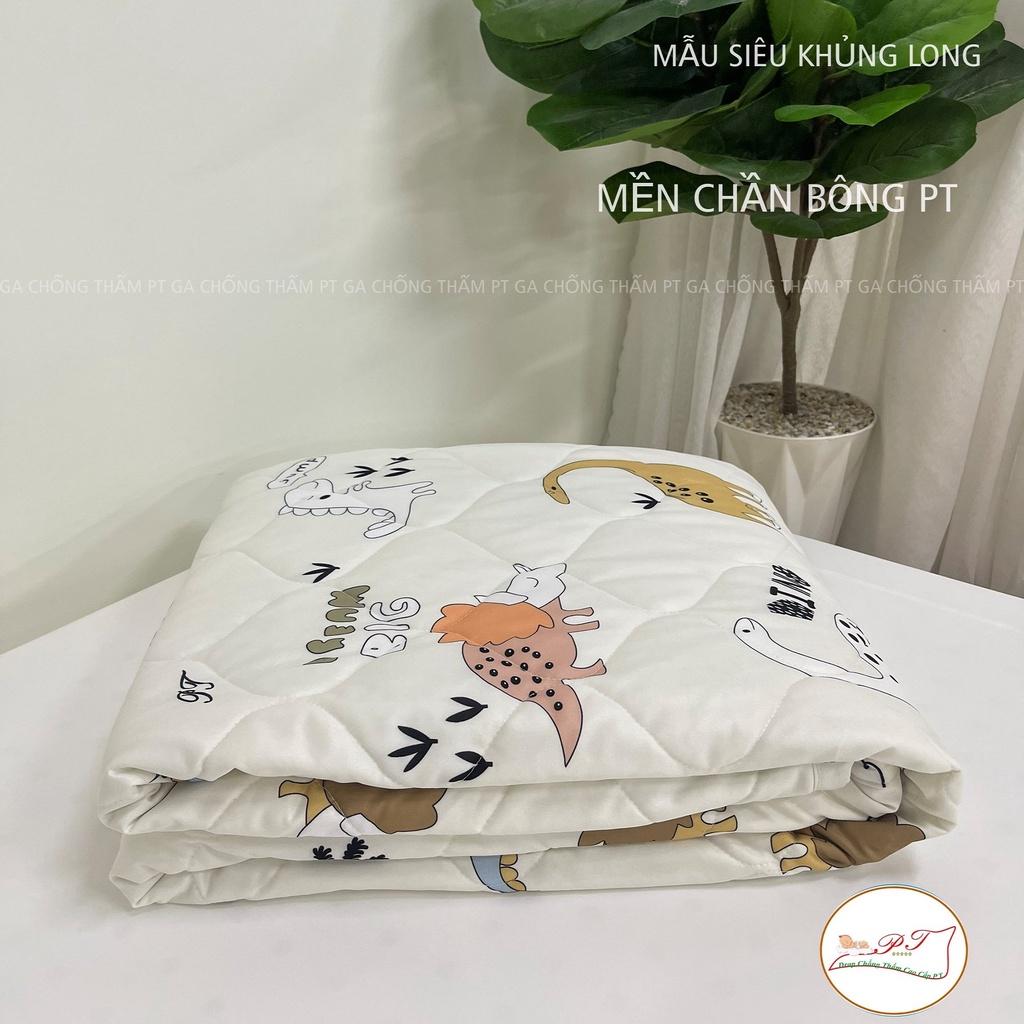 Chăn chần bông cao cấp chính hãng PT, chăn đắp điều hòa chất liệu thun lụa mềm, mịn, mát, mẫu mã theo ga chống thấm