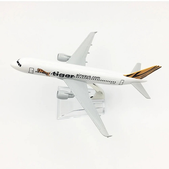 Mô hình máy bay tĩnh A320 Tiger Air 16cm