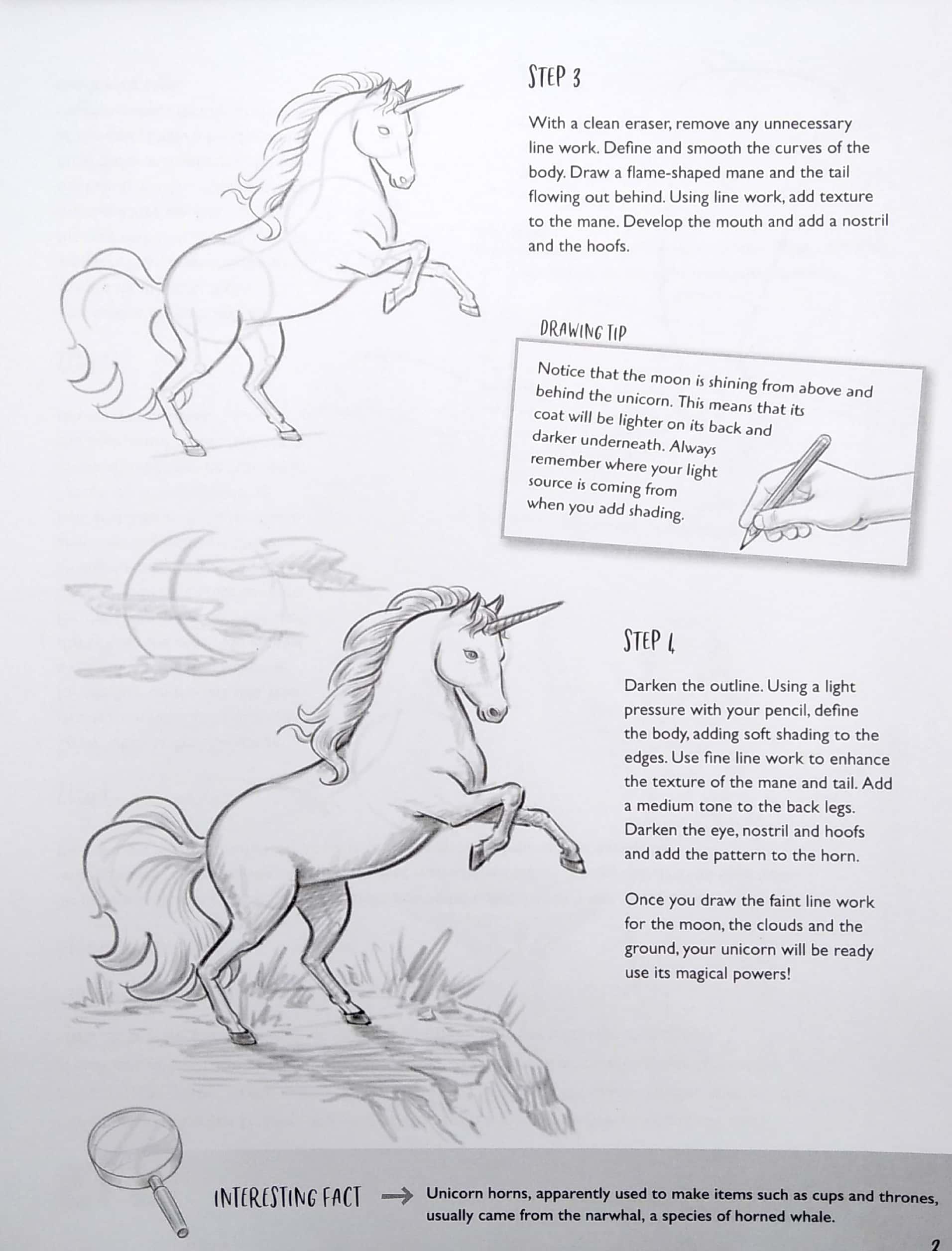 Magical Creatures Drawing & Colouring Kit