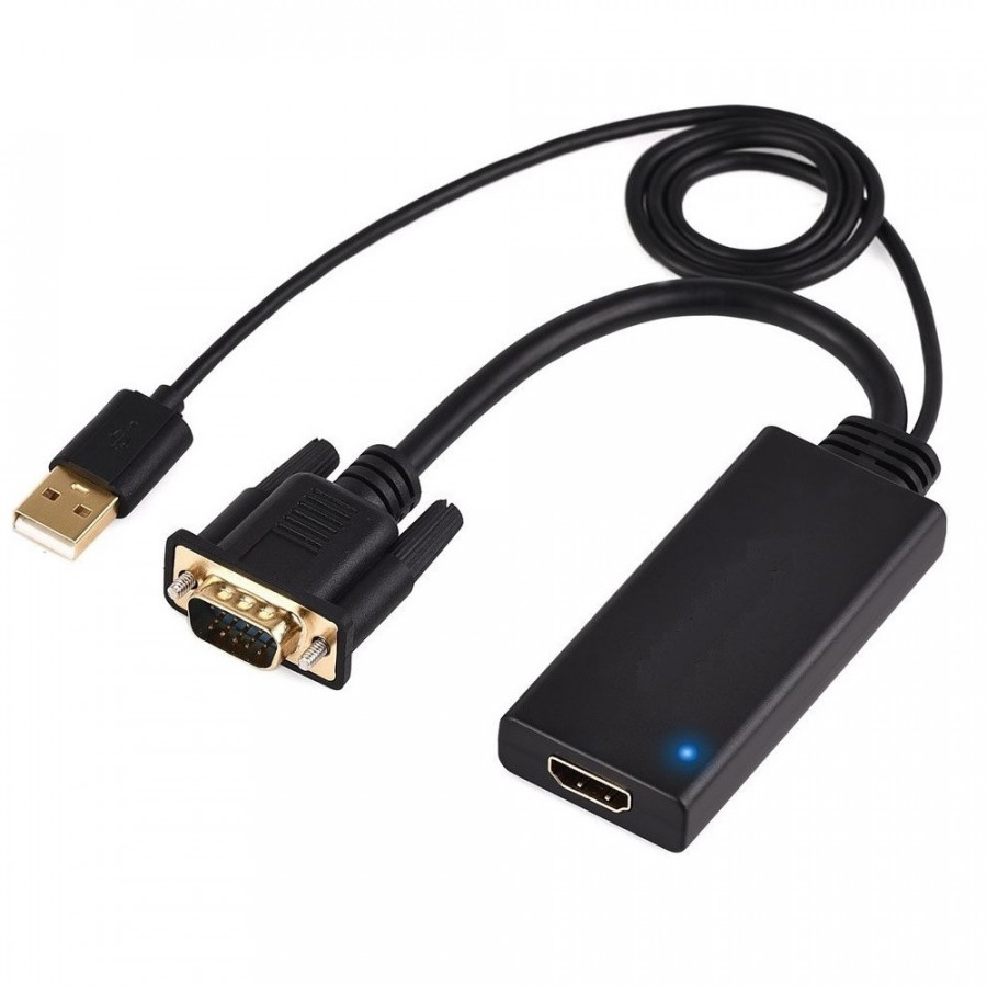 Cáp VGA to HDMI có âm thanh nguồn USB