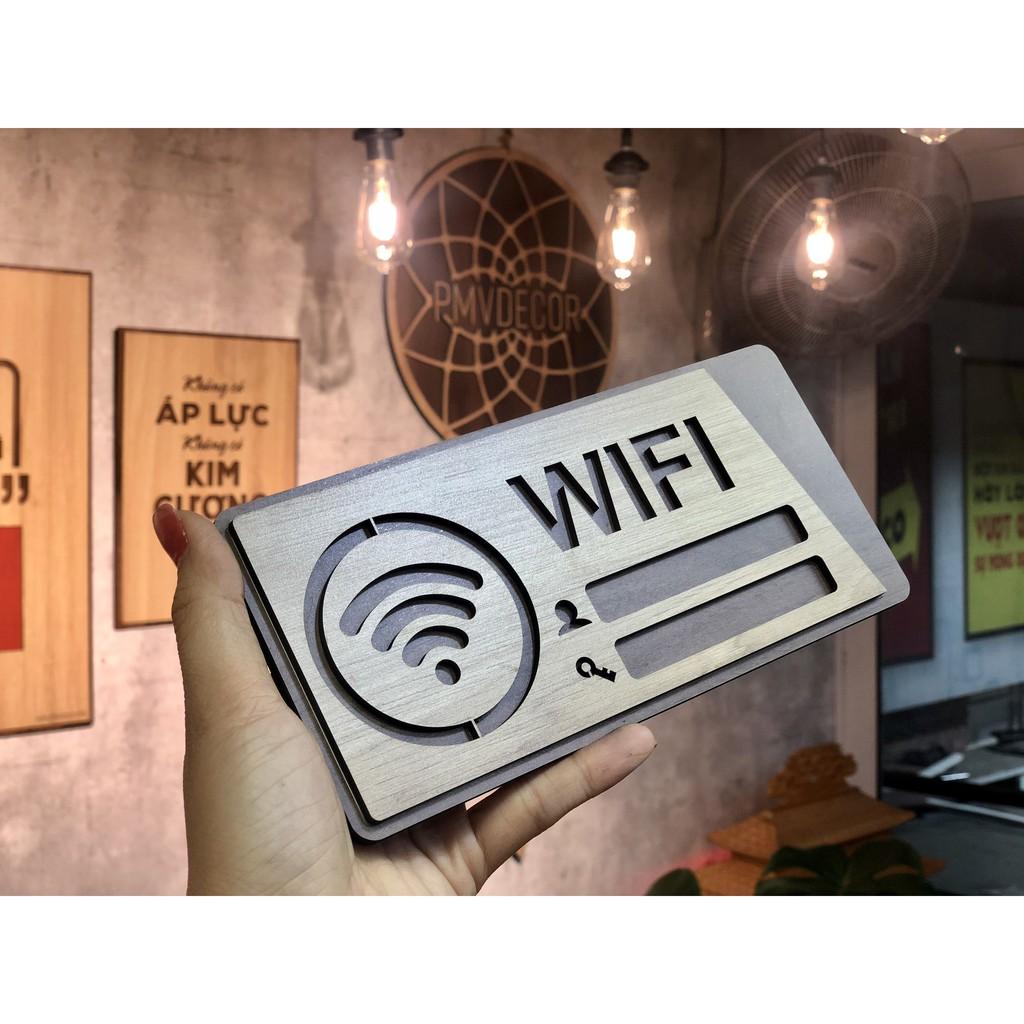 BẢNG WIFI. Gỗ MDF phủ melamine 2 màu tương phản. PMV-BWF002