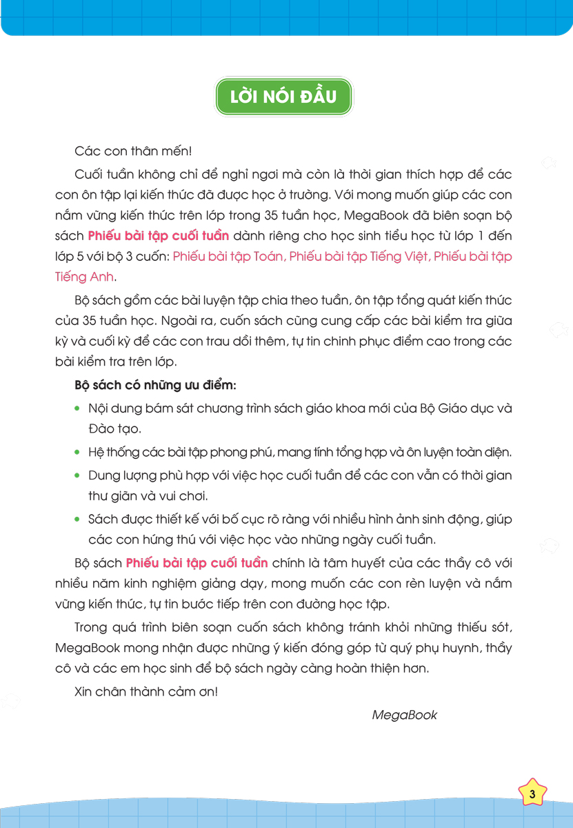 Phiếu Bài Tập Cuối Tuần Toán 2 _MEGABOOK