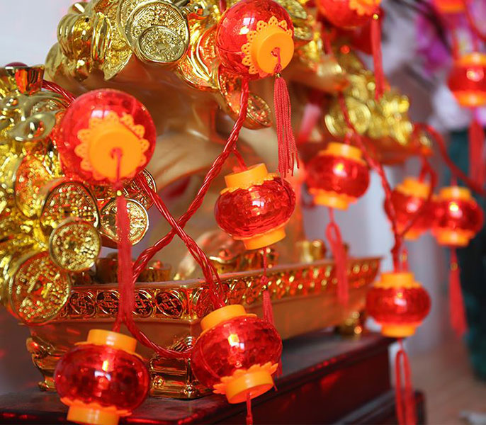 Dây Lồng Đèn Trang Trí 5M-18 Bóng Trang Trí Dịp Lễ, Tết