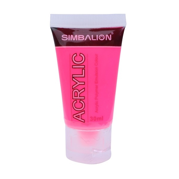 Màu Vẽ Simbalion Acrylic 30ml NAC30 - 201 - Hồng Dạ Quang