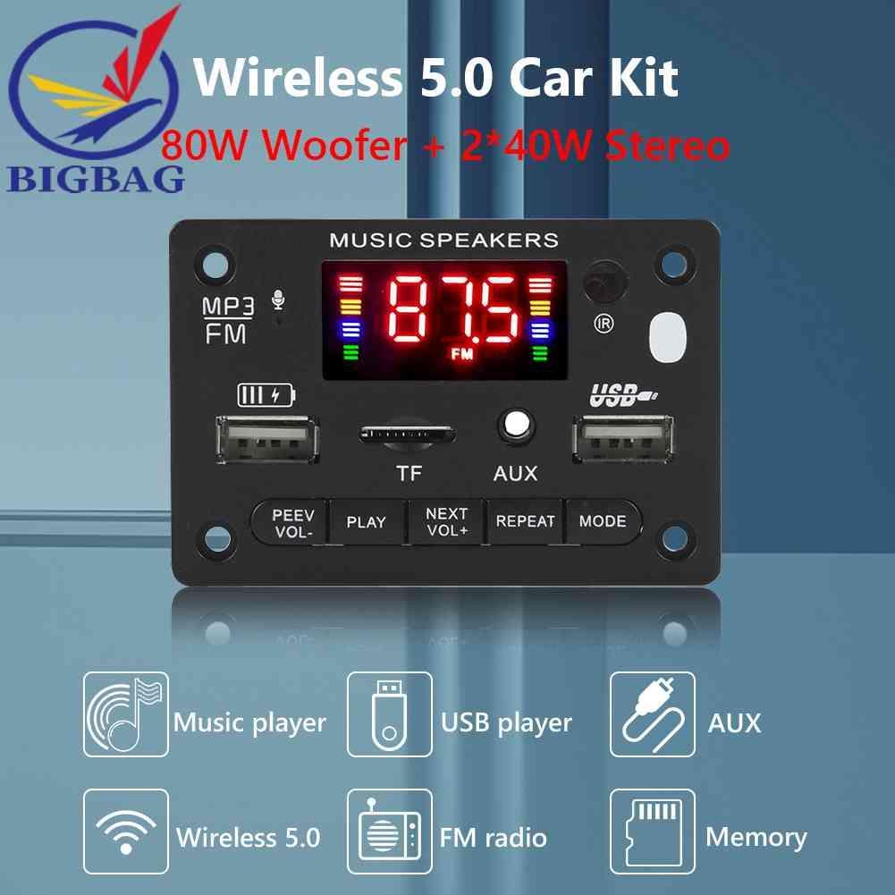 Bảng Mạch Khuếch Đại Âm Thanh Bluetooth 5.0 MP3 DC 7-24V 2x40W Chuyên Dụng Cho Xe Hơi / Nhà Cửa