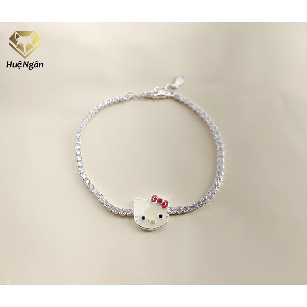 Lắc tay bạc 925 Huệ Ngân - MÈO CON NGỘ NGHĨNH X6