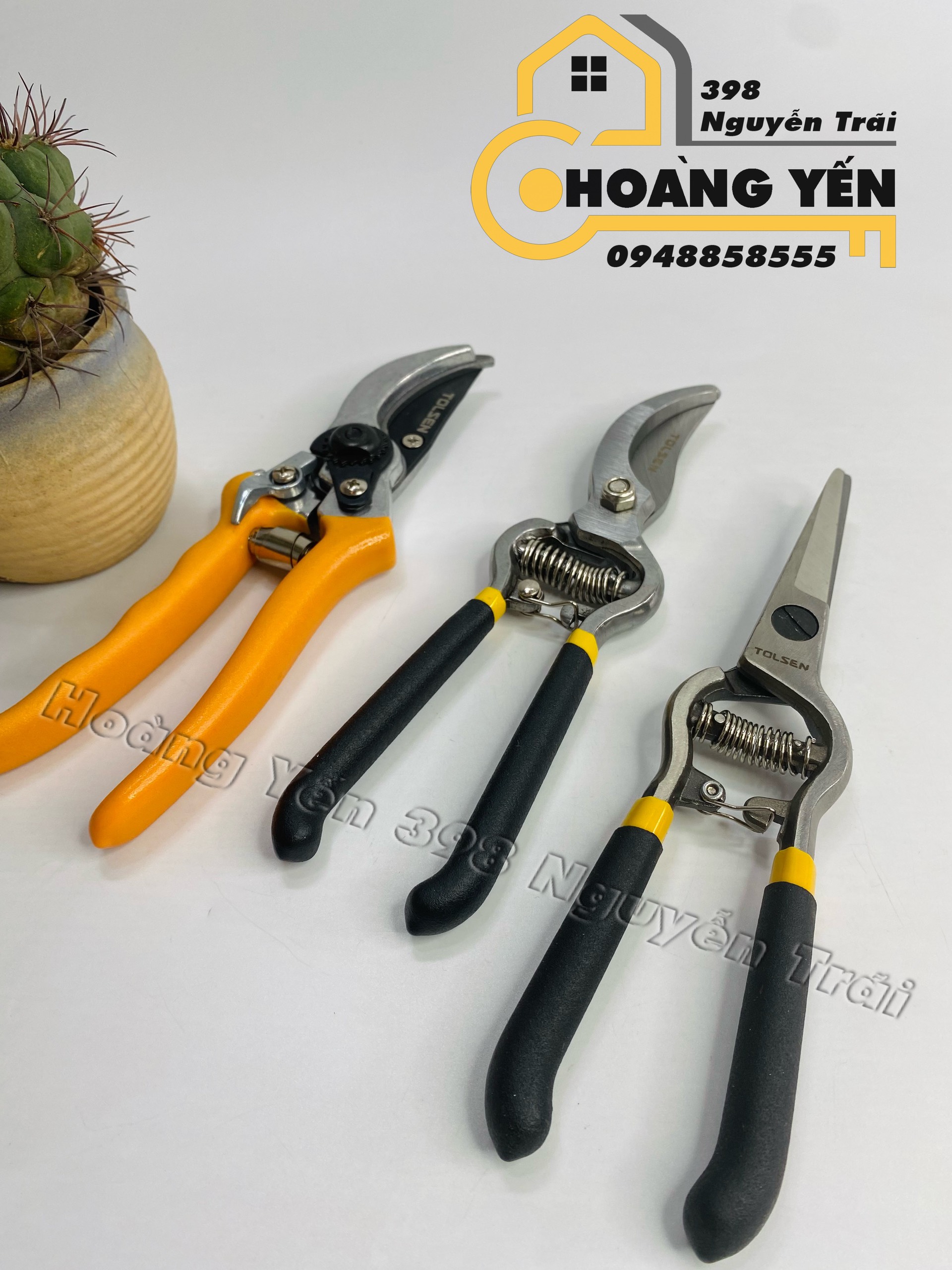 Kéo Cắt Cành Cán Nhung Tolsen 31018 (20cm)